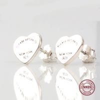 Orecchino dell'argento in argento sterling originale 925 Alleure per favore ritorna agli orecchini di New York per le donne regalo gioielli moda 210323