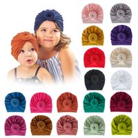 INS Bebek Kız Şapka Yumuşak Güzel Çiçek Ilmek Bebek Kız Şapka Toddler Türban Saç Bandı Bonnet Bebek Kap Yenidoğan Headwrap Şapka Bebek Hairband