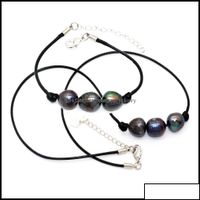 Charmes Conclusions de bijoux Composants Composants bijoux de la perle de cuir de perles d'eau douce Ovale (collier et bracelet) Drop Livraison 2021 Zhzef