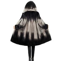 Женские меховые искусственные женщины 2021 зима реальная норка пальто натуральные пальто куртки женские плюс размер теплые одежды с капюшоном высокого качества Q233