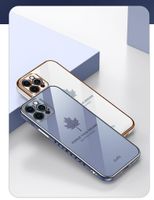 Cajas de teléfono a prueba de golpes para iPhone 13 Pro Max 12 Mini 11 XS MAX XR SE 7 8 6 6S PLATACIÓN DE LUJO HOJA DE MAPE DE LA HOJA DE MAQUEO
