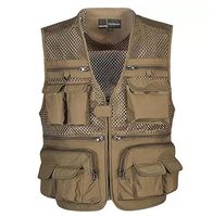 Tactical Vest Coat Fashion Men&#039;s Summer Photographer Waistcoat Mesh Work Sleeveless Jacket Tool Many Pocket Vest Male