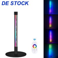 DE STOCK Corner Floor Lamp RGB Color Changing Mood Lighting, Dimmable LED Modern FloorLamp with Remote, 56&quot; Metal StandingLamp for Living Room, Bedroom 20W - Black