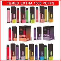 Cigarro eletrônico descartável 1500 puffs Fumed Extra Vape Pen Dispositivo 850mAh Bateria 6ml PODs Prefilados Cartuchos E Cigs Vaporizadores Ecigarette