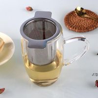 İnce Örgü Çay Süzgeci Kapak Çay ve Kahve Filtreleri Kullanımlık 2 Kolları Ile Kullanımlık Paslanmaz Çelik Çay Demlikler Sepet RRA10595