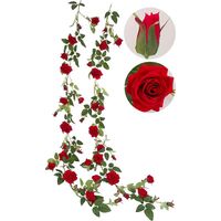 Dekorativa Blommor Kransar Konstgjorda Rose Vin Fake Garland Velvete Blomma För Bröllop Båge Bakgrund Dekoration Heminredning 2st