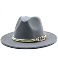 Amplia sombreros de ala hombres hombres de lana fieltro jazz fedora panama estilo vaquero trilby fiesta formal vestido sombrero grande tamaño amarillo blanco 58-60cm aa9