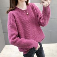 Women' s Sweaters Casual O- neck Knitted Pullover For Wom...