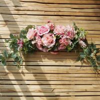 Fiori decorativi ghirlande ghirlanda di ghirlanda di fiori artificiale Ghirlanda di ghirlanda decorazione da parete per matrimoni per matrimoni