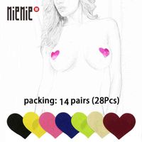 Mini Heart shape 14 pairs (28Pcs) lot Breast Pasties Nipple Covers -7 color-non-sensitizing adhesive with a soft Sexy experience AA220312