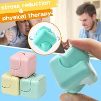Fidget Toys Sensory Christmas Anti Fingertip Spinning Top Square Rubik Cube Stress Educational Children Adults Decompression Toy Surprise Wholesale In Stock