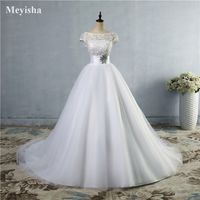 ZJ9033 Sexy Quality Lace A-Line Vestido de Noiva 2021 Vestidos de Novia Plus Size Bride Vestidos