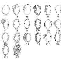 Neue Sterling Silber 925 Ring Fit Pandora Bogen Krone Blumen Liebe Herz Ringe Für Europäische Frauen Hochzeit Original Modeschmuck