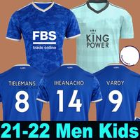 2021 2022 Camiseta de futebol VARDY Leicester 21 22 MAGUIRE MADDISON City TIELEMANS NDIDI camiseta de futbol masculino + kit infantil Camiseta de futebol da Tailândia