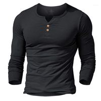 Männer T-Shirts Herren Muskeln Alive Henley T-shirt Anpassung Kleid Sleeve Hemd Für Männer Hemden Baumwolle Casual Bodybuilding Fitness T-Shirt1