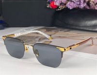 Diseñador de lujo de moda Los gafas de sol informador Hombres clásicos Vintage Shape Forma cuadrada Medio marco Vidrios al aire libre Negocio de ocio Anti-ultravioleta viene con estuche