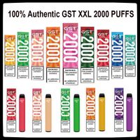 100% original descartável e-cigarros GST XXL 2000 Puffs 1000mAh Bateria 6.5ml Vape Pen vs Barras Plus Bang Authentic