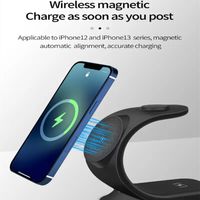 3 sur 1 Chargeur magnétique sans fil Stands 15W Station de quai de chargement rapide pour iPhone 12 13 Pro Max Induction pour iWatch AirPods avec boîte de détail de haute qualité