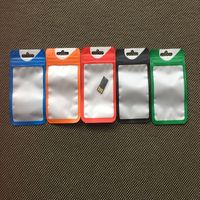 7*11.5cm Plastic Poly Bags OPP Packing Zipper Lock Package Accessories PVC Retail Boxes Handles for USB Cable Cellphone Case Wall Charger
