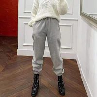 Kadın Pantolon Capris Kadınlar Güz Kış Yüksek Bel Rahat Boy Çıkarılabilir İpli Ter Loungewear Pamuk Joggers Sweetpants P ile