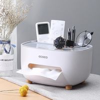 Tissue Boxes & Napkins Ecoco Napkin Holder Household Living Room Dining Creative Lovely Simple Multi Function Remote Control Storage Box