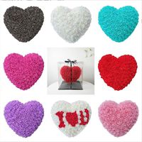 Decorative Flowers & Wreaths Roses Artificial Flower Heart Wall Wedding Decoration Rose Bear Valentine's Day Gift