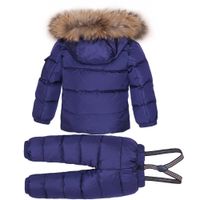 -30 Degrees Russia Winter Ski Jumpsuit Children Clothing Boys Girls Sport Suit Kids Snow Wear Jackets coats Bib pants Waterproof H0909