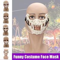 Party Masks Halloween Face Latex Mask Mouth Funny Masquerade Theme Costume Cosplay Props Decoration Costumes Accessories