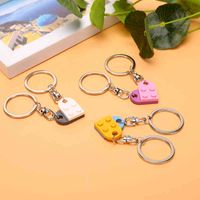 Love Heart Brick Keychain For Couples Friendship Birthday Jewelry Detachable keychain Valentine's Day