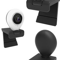 Câmeras 2K usb webcam videoconferência câmera grande ângulo de largura com tampa de microfone e anel luz pc