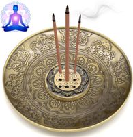 Porte-bâton d'encens - Brûleur d'insens en laiton avec capteur de cendres pour la méditation, yoga, fragrance de bureau à domicile