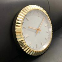 Wanduhren Luxus Uhr Uhr Metallkunst Große Meta -Wohnkultur Relogio Parde