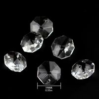2000 lot 14mm Clear Crystal Octagon Beads 1 Hole For Chandel...
