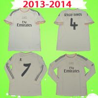 Lange Mouw 2013 2014 Real Madrid Soccer Jerseys Volledige 13 14 Retro Voetbal Shirts Vintage Isco Maillot Sergio Ramos Benzema Camiseta