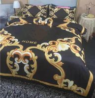 Designer Bed Conterers Set Print Cotton Bedding Set Designer 1 * Bed Sheet Mode Bomull Skydd Pillow Fodral Classic Soft Duvet Cover