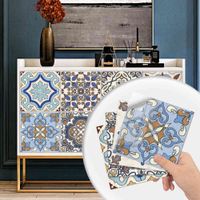 Selbstklebende Fliesen Tapete Küche Fliesen Aufkleber Badezimmerboden Haushaltszubehör Schale und Stick Backsplash Dekoration