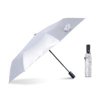 Ombrelli di alta qualità Automatico ombrello pioggia donne a tre piede di colore puro parasole impermeabile femmina