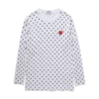 En İyi Kalite Tatil Kalp Oyun Çift Kalp Çizgili Uzun Kollu T-shirt Erkek Kadın T-shirt Pamuk Kırmızı