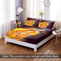 Sheets & Sets Custom Electric Guitar Fitted Sheet 3D Print Mattress Cover Four Corners With Elastic Band Adult Fashion Modern Bed