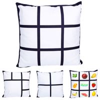 승화 공백 격자 무늬 시리즈 빈 베개 케이스 짧은 봉제 pilowcases diy 사진 승화 pillowcase xd24726