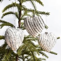 Decoraciones de Navidad Ventana de árbol de cristal en forma de corazón en forma de árbol en forma de árbol colgante