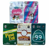 3,5g Rucksackboys Mylar Bag leerer medizinischer Reißverschluss Retail-Verpackung Bites Bags-Paket 5 Farben