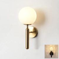 Moderna bola de vidro lâmpada de parede ouro preto sala de jantar banheiro quarto restaurante restaurante escada vestuário led sconce