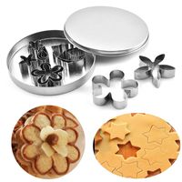 Baking Moulds Mold For -12 PCS Mini Stainless Steel Cookie Cutter Mould Kit,DIY Cookies Tools,Patisserie Kitchen Accessories