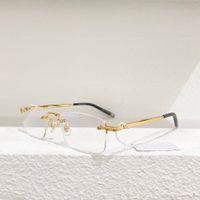 Titanyum Klasik Lüks Tasarımcı Güneş Gözlüğü Çerçeve Ultralight Gözlükler İş Gündelik Erkekler Kadın Altın Gümüş Kahve Kıyafetsiz Gözlükler Optik Orijinal Kutu