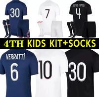 21 22 MBAPPE Soccer Jersey Sergio Ramos Di Maria Draxler Футбольная футболка 2021 2022 Marquinhos Verratti Men Kids Kit + носки Maillots