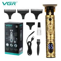 V228 VGR Upgrade T9 LCD-Haarschneider, Vintage-Gravur 180 Minuten längere Akkulaufzeit, elektrischer Trimmer, Männer Haarschneider G220226