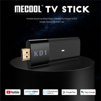 Mecool KD1 Stick Amlogic S905Y2 TV Box Android 10 2 GB 16 GB Supporto Google certificato Voice 4K 2.4G 5G WiFi BT Dongle