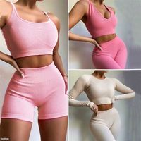 Strong Outfit Women Yoga Set Gym Workout Sports Bra Suit Fitness Seamless Crop Top High Waist Shorts Sportswear Tracksuit 220122