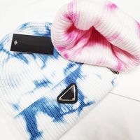 Diseñador Mujer Tie-Dye Tinte Hecho de punto Hombres Lujo Ski Sombreros Otoño Invierno Warm Golf Sun Cap Viseras al aire libre 2021